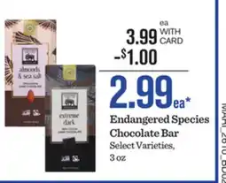 Mariano's Endangered Species Chocolate Bar offer