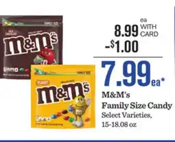 Mariano's M & M' s Family Size Candy offer