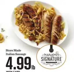 Mariano's Store Made Italian Sausage offer