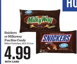 Mariano's Snickers or Milkyway Fun Size Candy offer