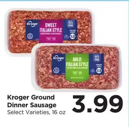 Food 4 Less Kroger Ground Dinner Sausage offer