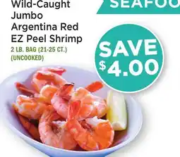 Heinen's Wild-Caught Jumbo Argentina Red EZ Peel Shrimp offer