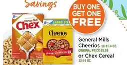 Heinen's General Mills Cheerios, 12-15.4 OZ. or Chex Cereal, 12-14 OZ offer