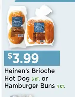 Heinen's Heinen's Brioche Hot Dog 6 CT. or Hamburger Buns 4 CT offer
