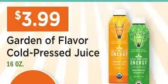 Heinen's Garden of Flavor Cold-Pressed Juice offer