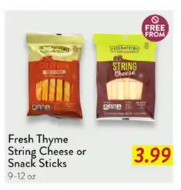 Fresh Thyme Fresh Thyme String Cheese or Snack Sticks offer