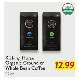 Fresh Thyme Kicking Horse Organic Ground or Whole Bean Coffee offer
