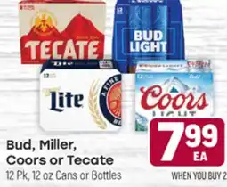Tony’s Fresh Market Bud, Miller, Coors or Tecate offer