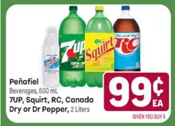 Tony’s Fresh Market Peñafiel Beverages 600 mL 7UP, Squirt, RC, Canada Dry or Dr Pepper, 2 Liters offer