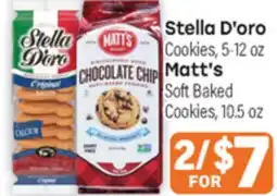 Tony’s Fresh Market Stella D'oro Cookies, 5-12 oz Matt's Soft Baked Cookies, 10.5 oz offer