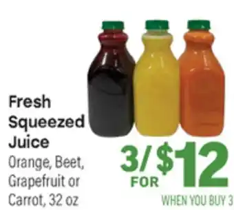 Tony’s Fresh Market Fresh Squeezed Juice offer