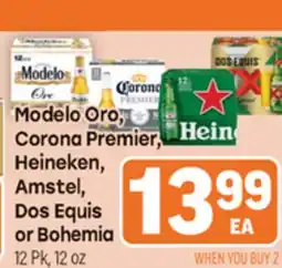 Tony’s Fresh Market Modelo Oro, Corona Premier, Heineken, Amstel, Dos Equis or Bohemia offer