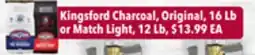 Tony’s Fresh Market Kingsford Charcoal, Original, 16 Lb or Match Light, 12 Lb offer