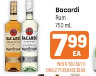 Tony’s Fresh Market Bacardí Rum offer