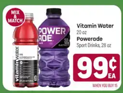 Tony’s Fresh Market Vitamin Water or Powerade Sport Drinks offer