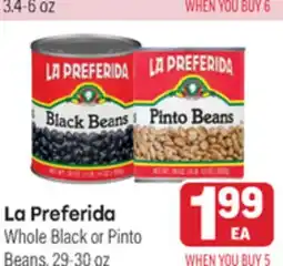 Tony’s Fresh Market La Preferida Whole Black or Pinto Beans offer