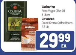 Tony’s Fresh Market Colavita Extra Virgin Olive Oil 3 Liters Lavazza Grand Crema Coffee Beans 2.2 Lb offer