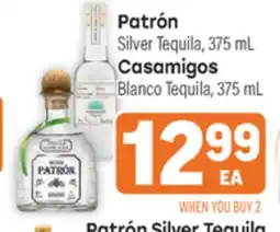 Tony’s Fresh Market Patrón Silver Tequila or Casamigos Blanco Tequila offer