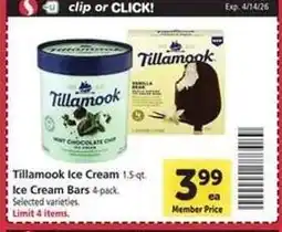 Safeway Tillamook Ice Cream offer