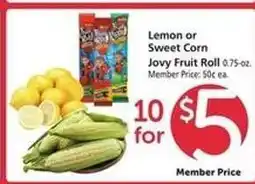 Safeway Lemon or Sweet Corn offer