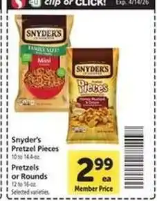 Safeway Snyder's Pretzel Pieces offer