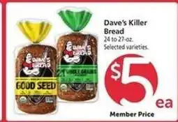 Safeway Dave's Killer Bread offer