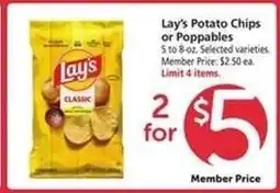 Safeway Lay's Potato Chips or Poppables offer