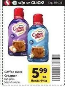 Safeway Coffee mate Creamer offer