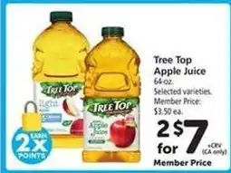 Safeway Tree Top Apple Juice offer
