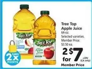 Safeway Tree Top Apple Juice offer