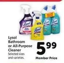 Safeway Lysol Bathroom or All-Purpose Cleaner offer