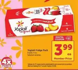 Safeway Yoplait Fridge Pack offer