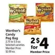 Safeway Werther's Candy Peg Bag offer