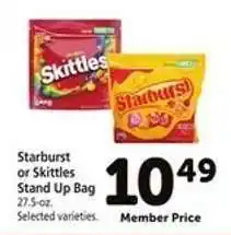 Safeway Starburst or Skittles Stand Up Bag offer
