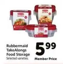 Safeway Rubbermaid TakeAlongs Food Storage offer
