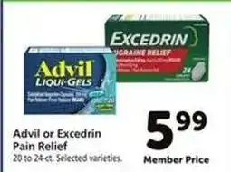 Safeway Advil or Excedrin Pain Relief offer