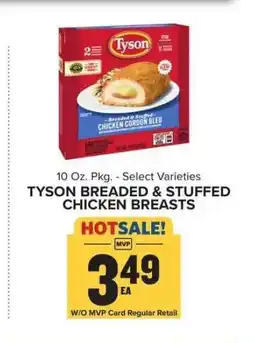 Food Lion TYSON BREADED & STUFFED CHICKEN BREASTS offer