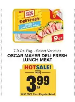 Food Lion Oscar Mayer Deli Fresh Lunch Meat offer