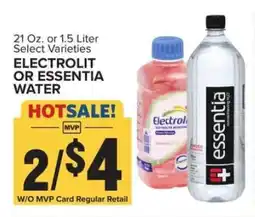 Food Lion ELECTROLIT OR ESSENTIA WATER offer