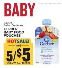 Food Lion GERBER BABY FOOD POUCHES offer