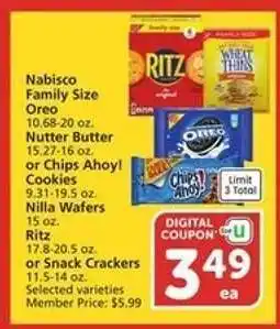Albertsons Nabisco Family Size offer