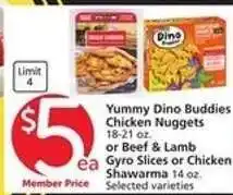 Albertsons Yummy Dino Buddies Chicken Nuggets offer
