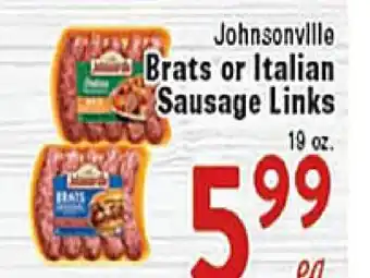 Rio Valley Market Johnsonville Brats or Italian Sausage Links offer