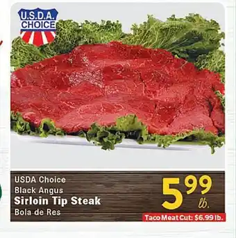 Rio Valley Market USDA Choice Black Angus Sirloin Tip Steak offer