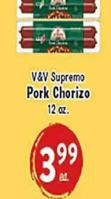 Rio Valley Market V&V Supremo Pork Chorizo offer