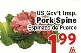 Rio Valley Market US Gov't Insp. Pork Spine offer