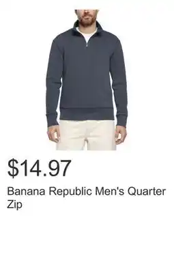 Costco Banana Republic Men's Quarter Zip offer