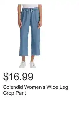 Costco Splendid Women's Wide Leg Crop Pant offer