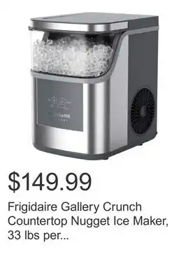 Costco Frigidaire Gallery Crunch Countertop Nugget Ice Maker, 33 lbs per day, Self Cleaning, Touch Controls offer