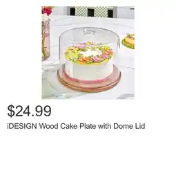 Costco iDESIGN Wood Cake Plate with Dome Lid offer